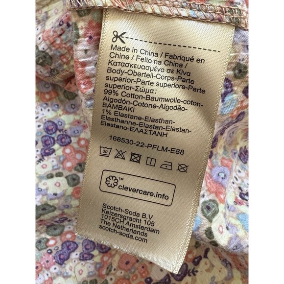 Scotch & Soda Strappy Seersucker Maxi Floral Dress Sz Small New - Picture 8 of 9